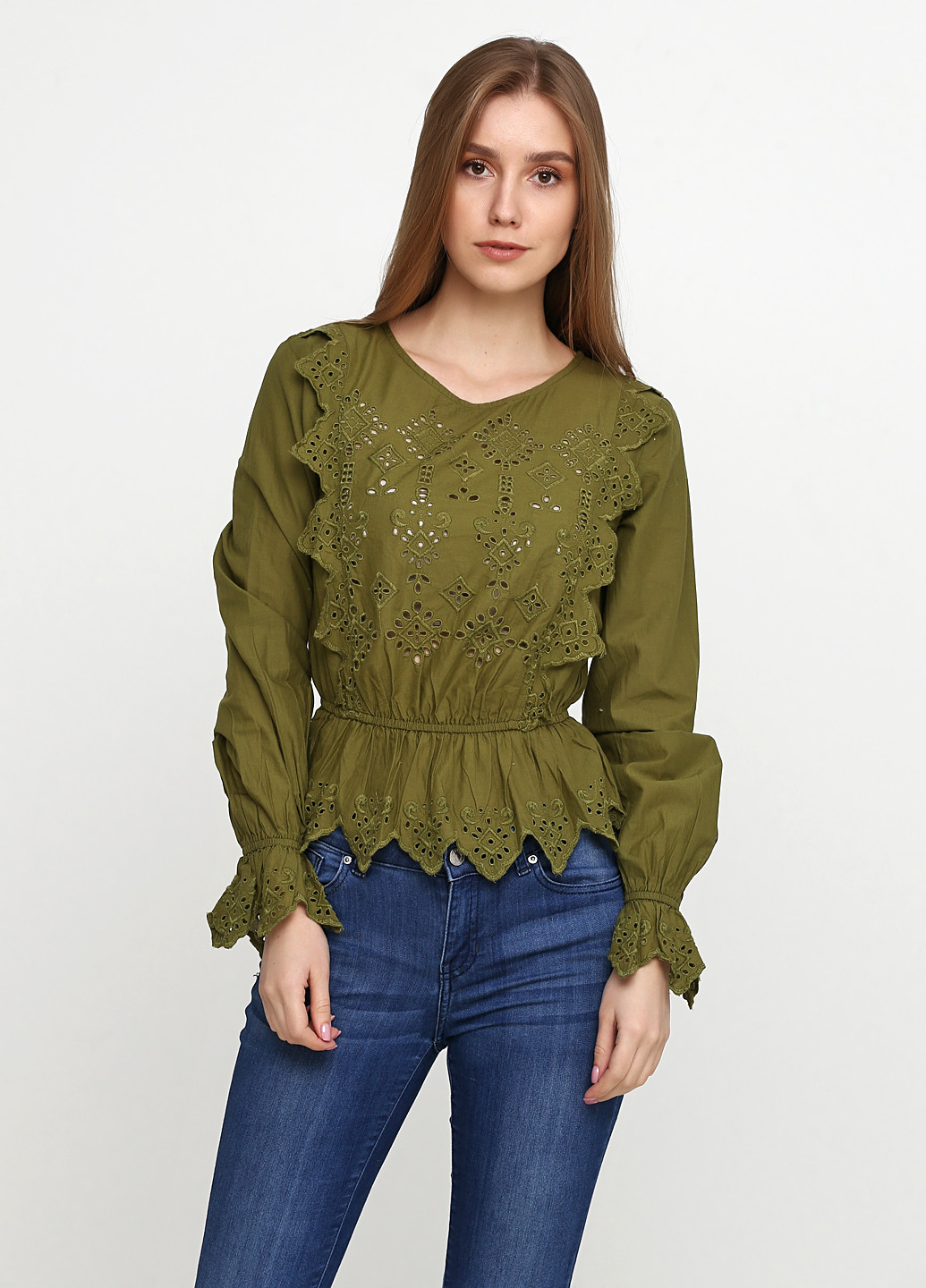 Оливковая демисезонная блуза Miss Selfridge