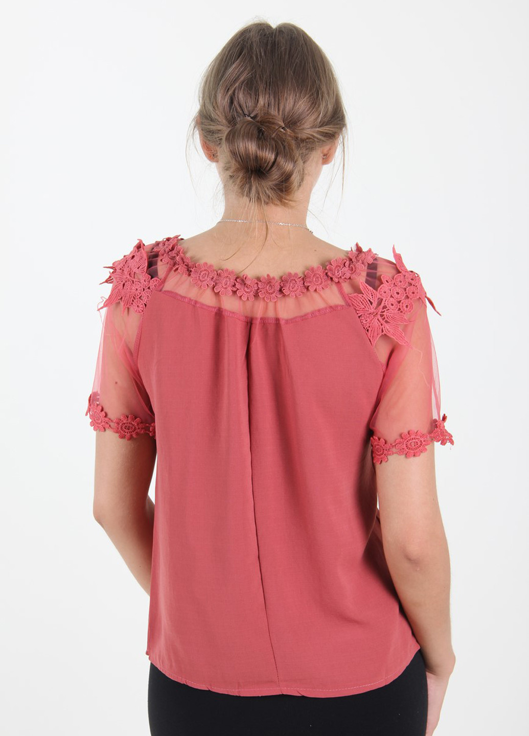 Блідо-бордова літня блуза Ladies Fasfion
