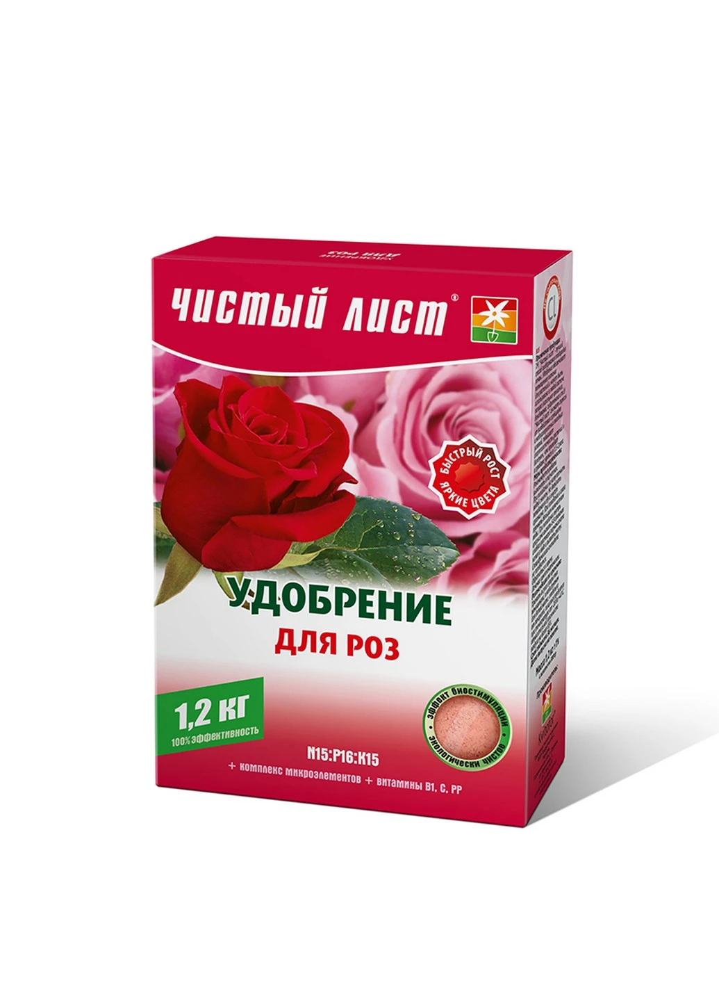 Удобрение Чистый Лист для роз 1,2 кг Чистый Лист (215327255)