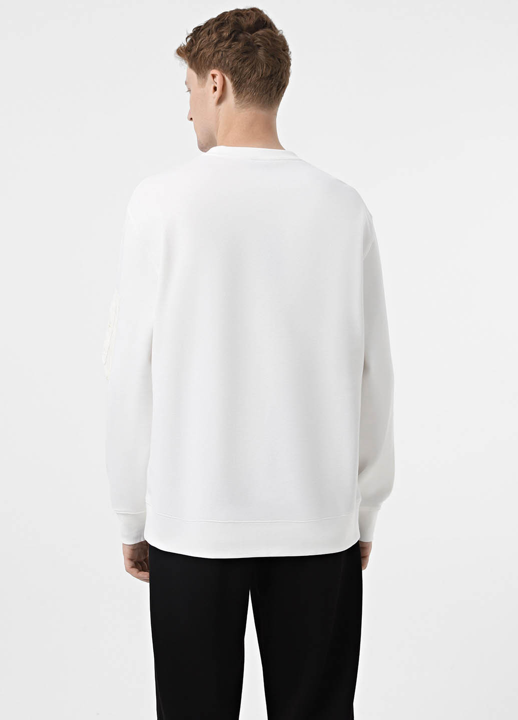 Білий світшот Armani Exchange напис без декору (365688619)