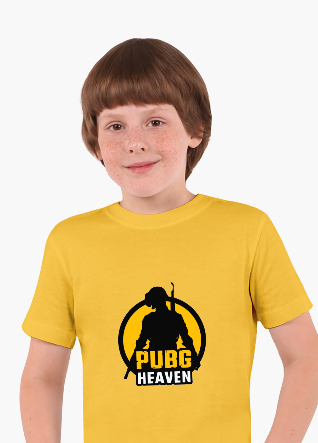 Желтая демисезонная футболка детская пубг пабг (pubg)(9224-1185) MobiPrint