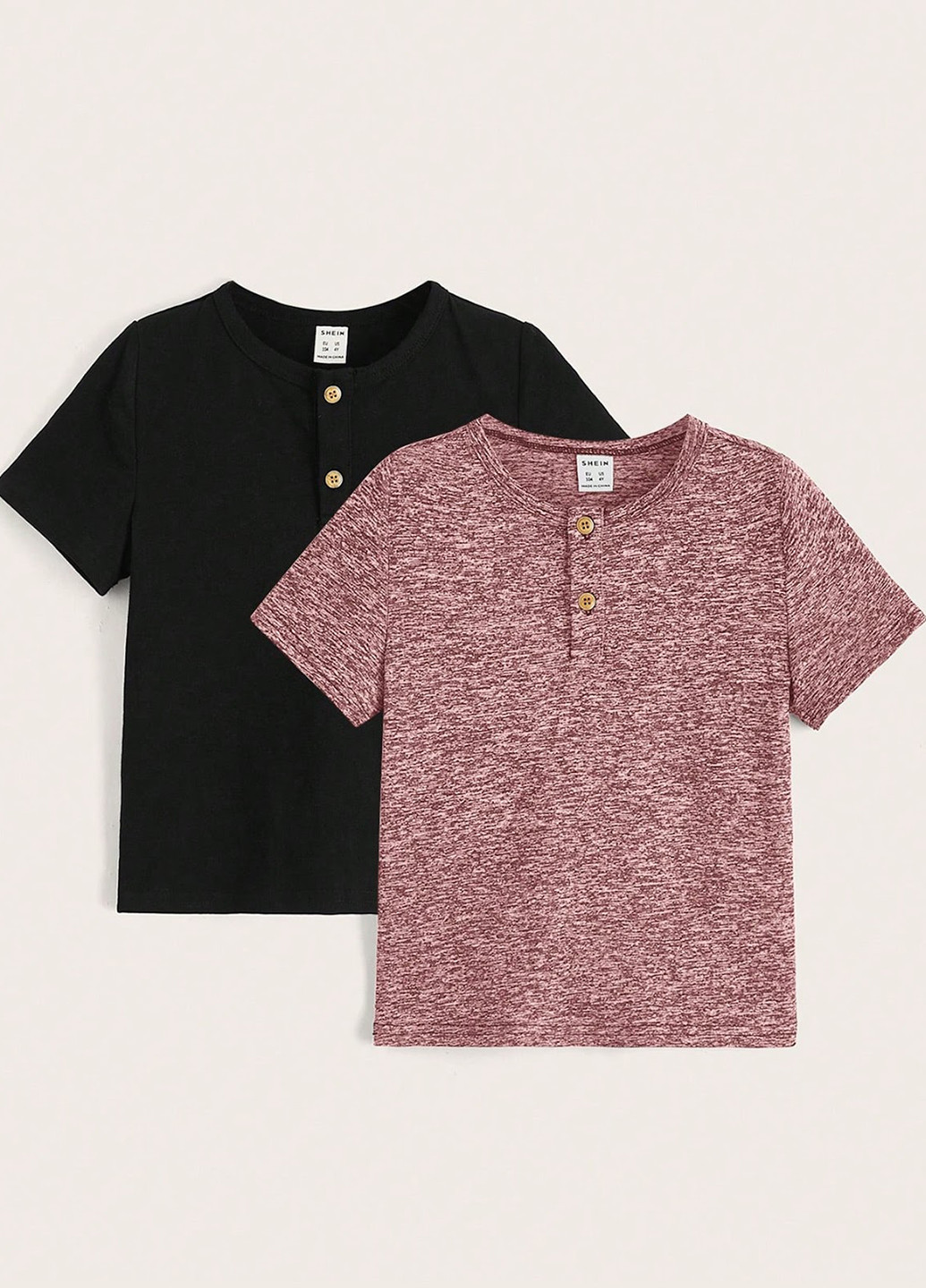 Комбинированная летняя футболка (2 шт.) SHEIN