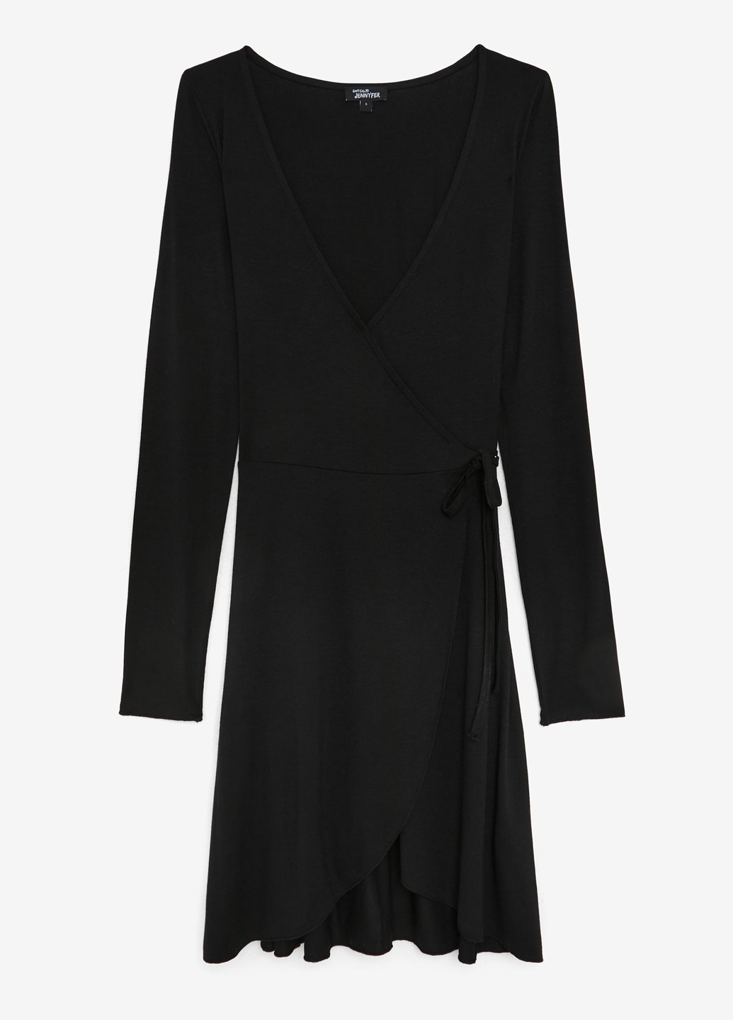 Чорна кежуал сукня на запах Jennyfer однотонна