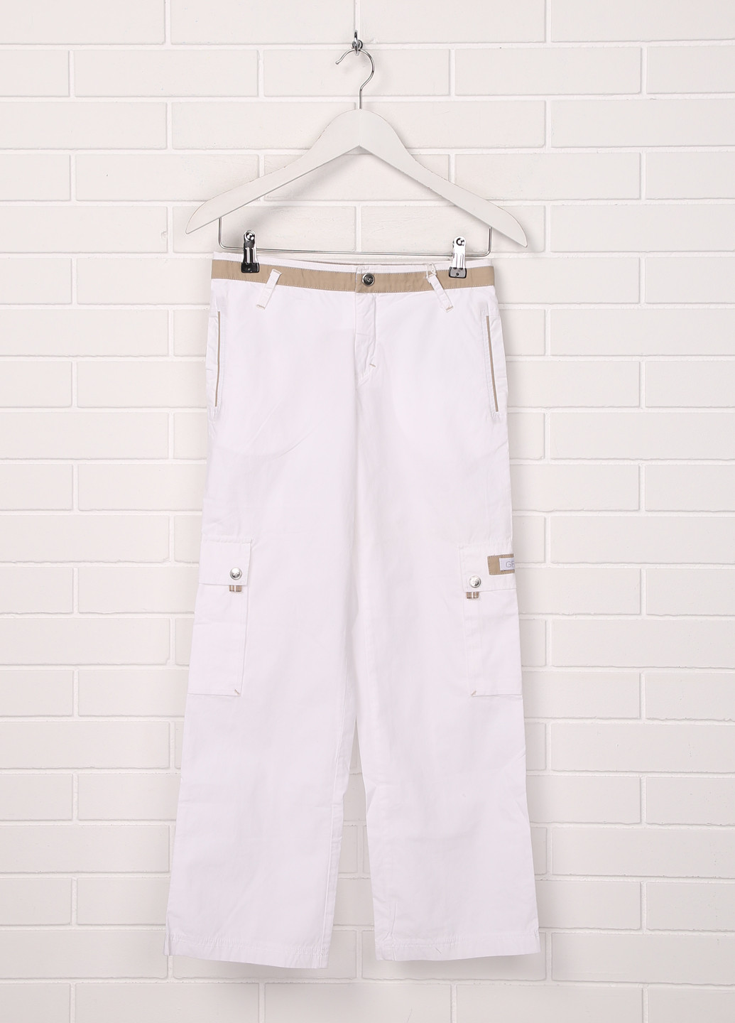 Белые кэжуал демисезонные прямые брюки GF Ferre