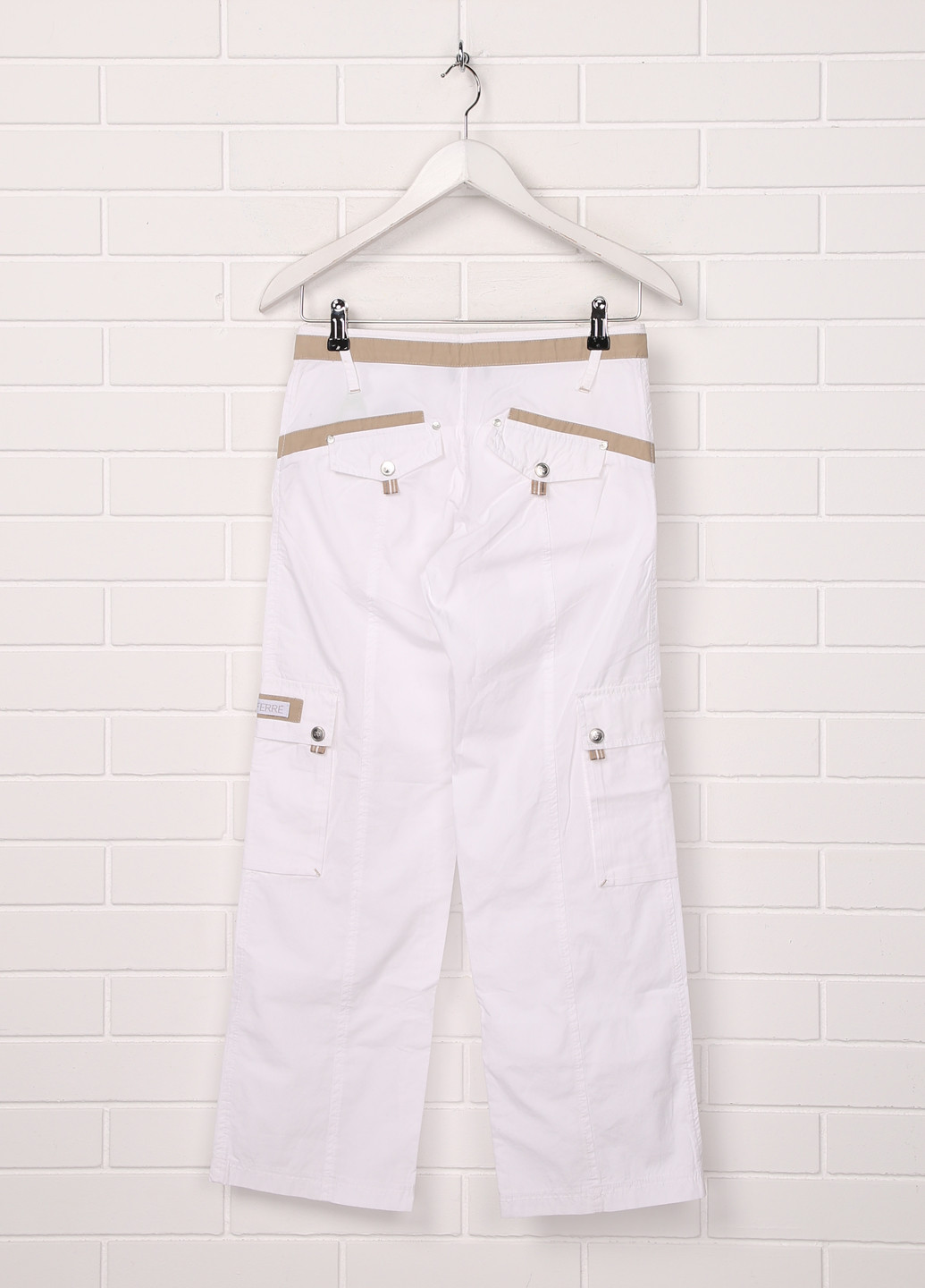Белые кэжуал демисезонные прямые брюки GF Ferre