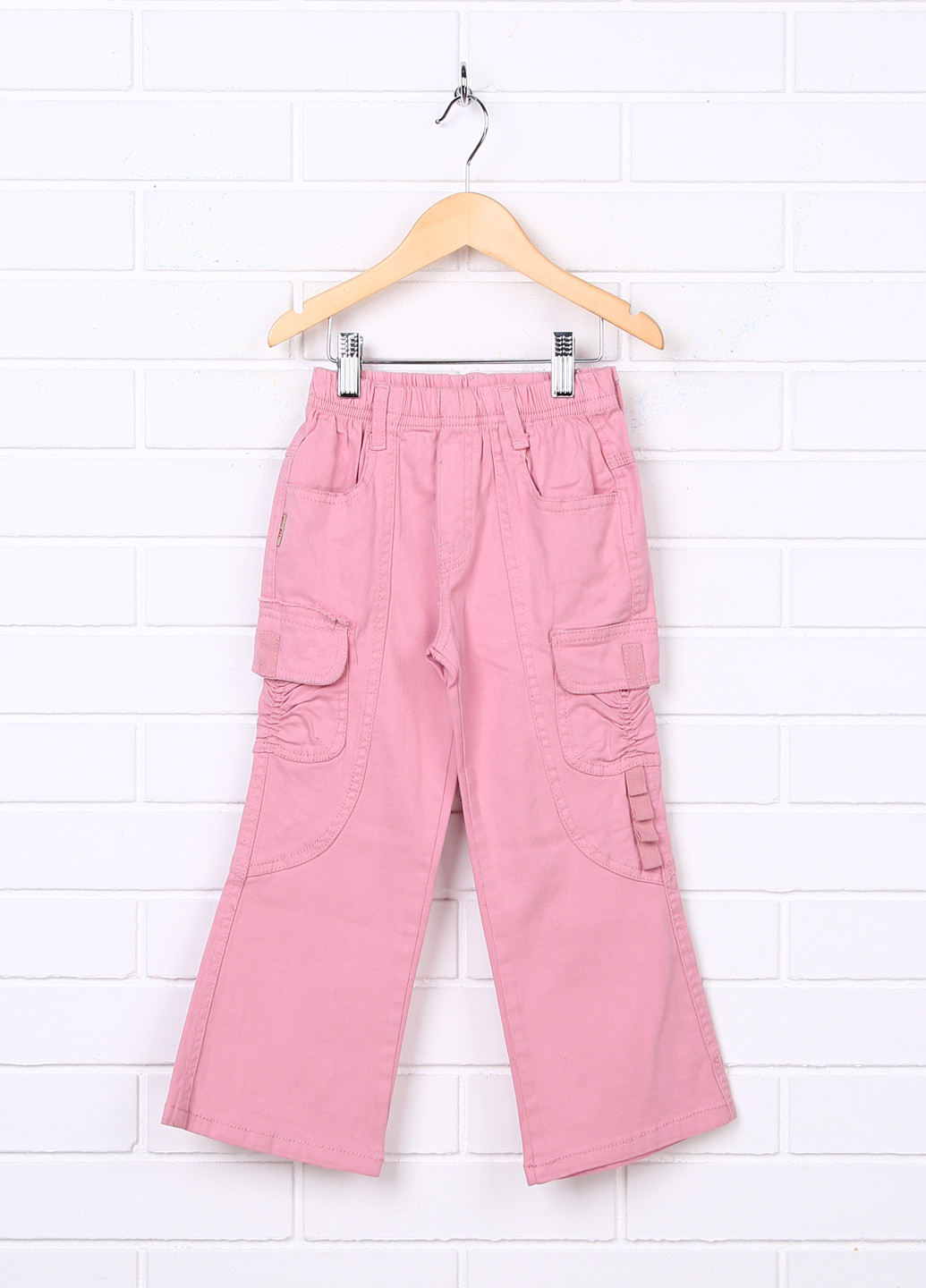 Розовые кэжуал демисезонные со средней талией брюки Happy