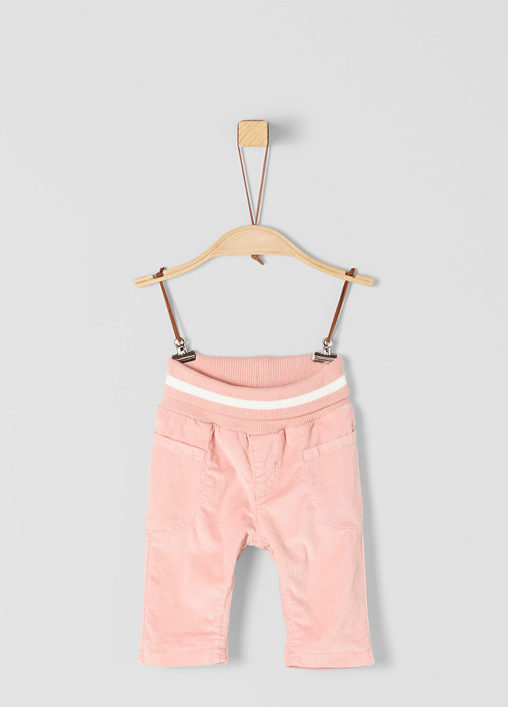 Светло-розовые кэжуал демисезонные прямые брюки S.Oliver