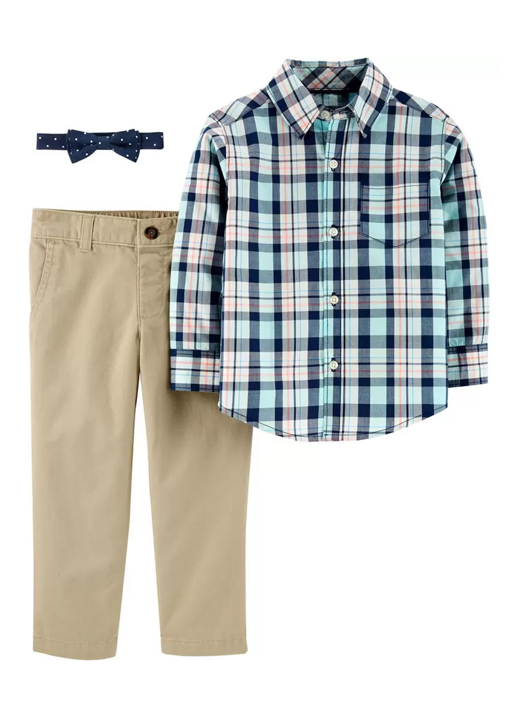 Комбинированный демисезонный комплект (рубашка, брюки, бабочка) Carter's