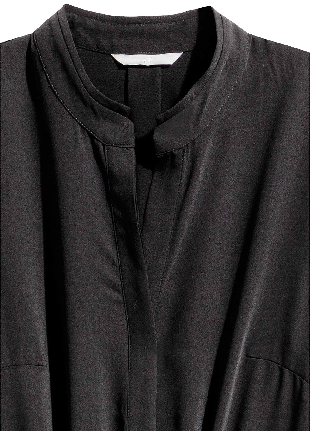 Чорна кежуал плаття, сукня з довгим рукавом H&M однотонна
