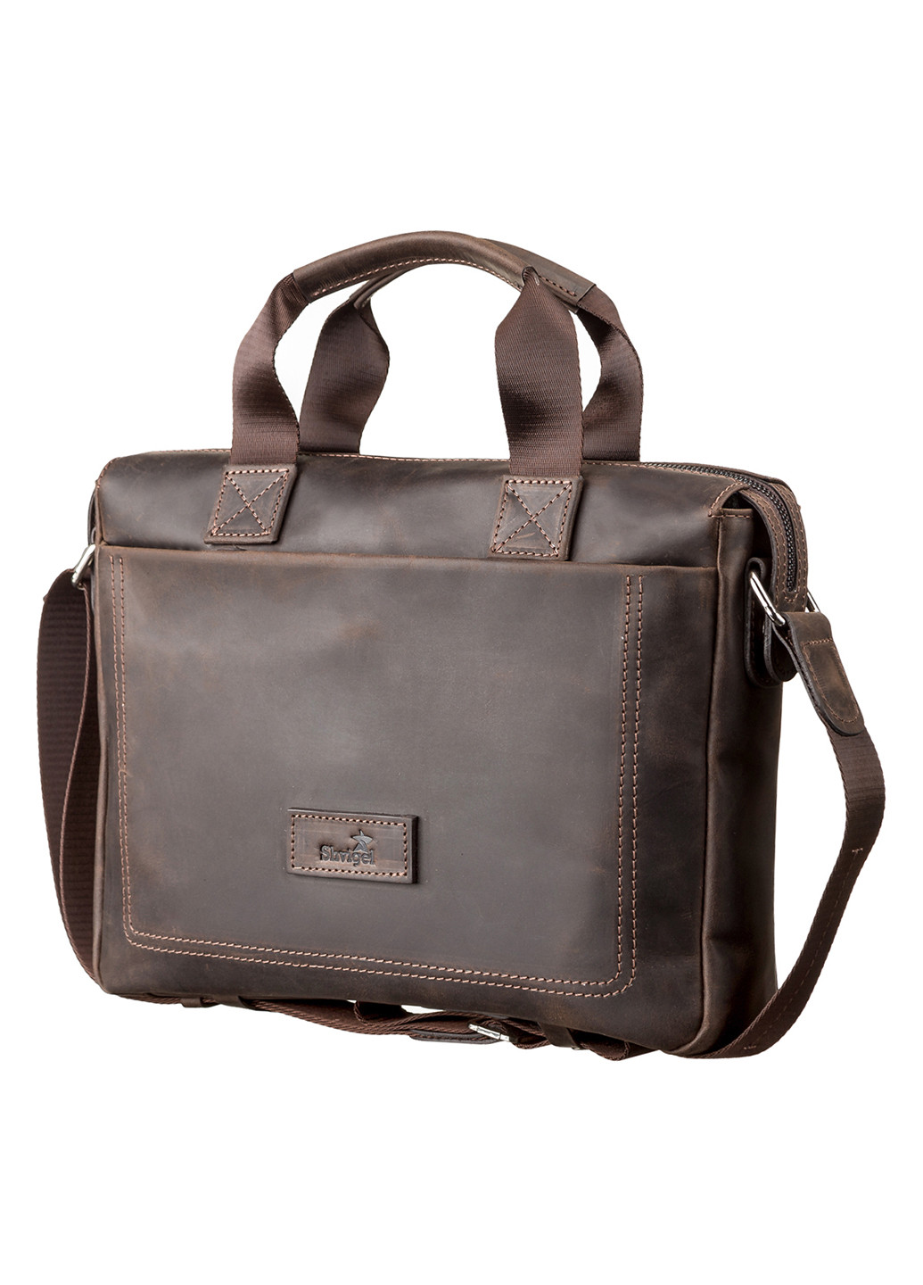 Мужская кожаная сумка 34х25х6 см Shvigel (252133252)