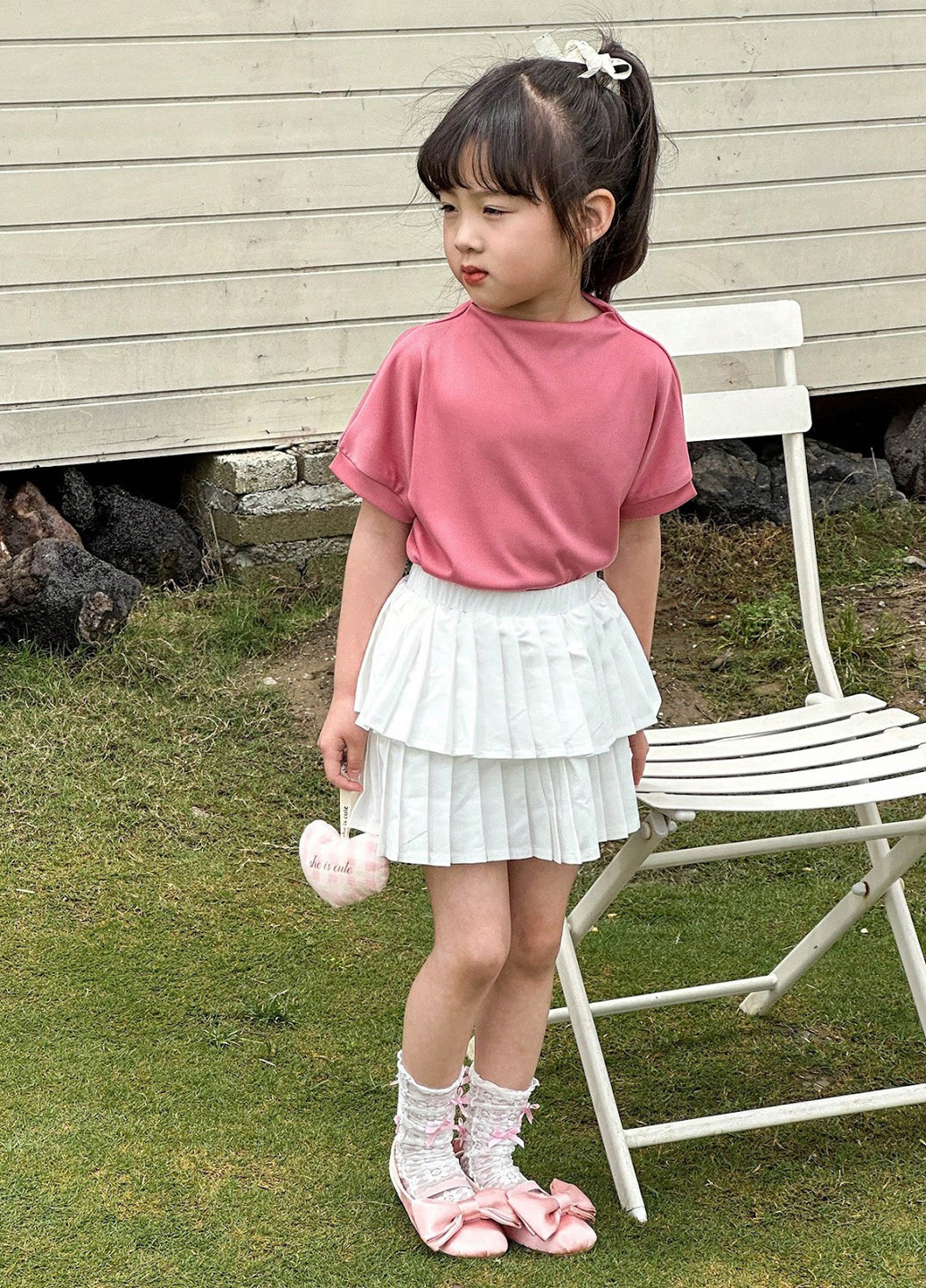 Комбінований літній костюм (футболка, спідниця) SHEIN