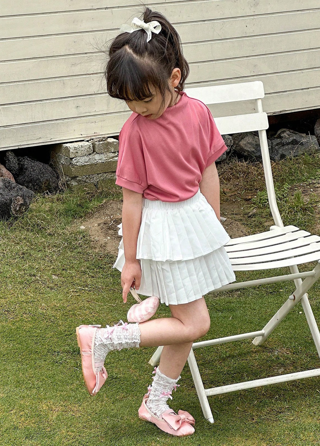 Комбінований літній костюм (футболка, спідниця) SHEIN