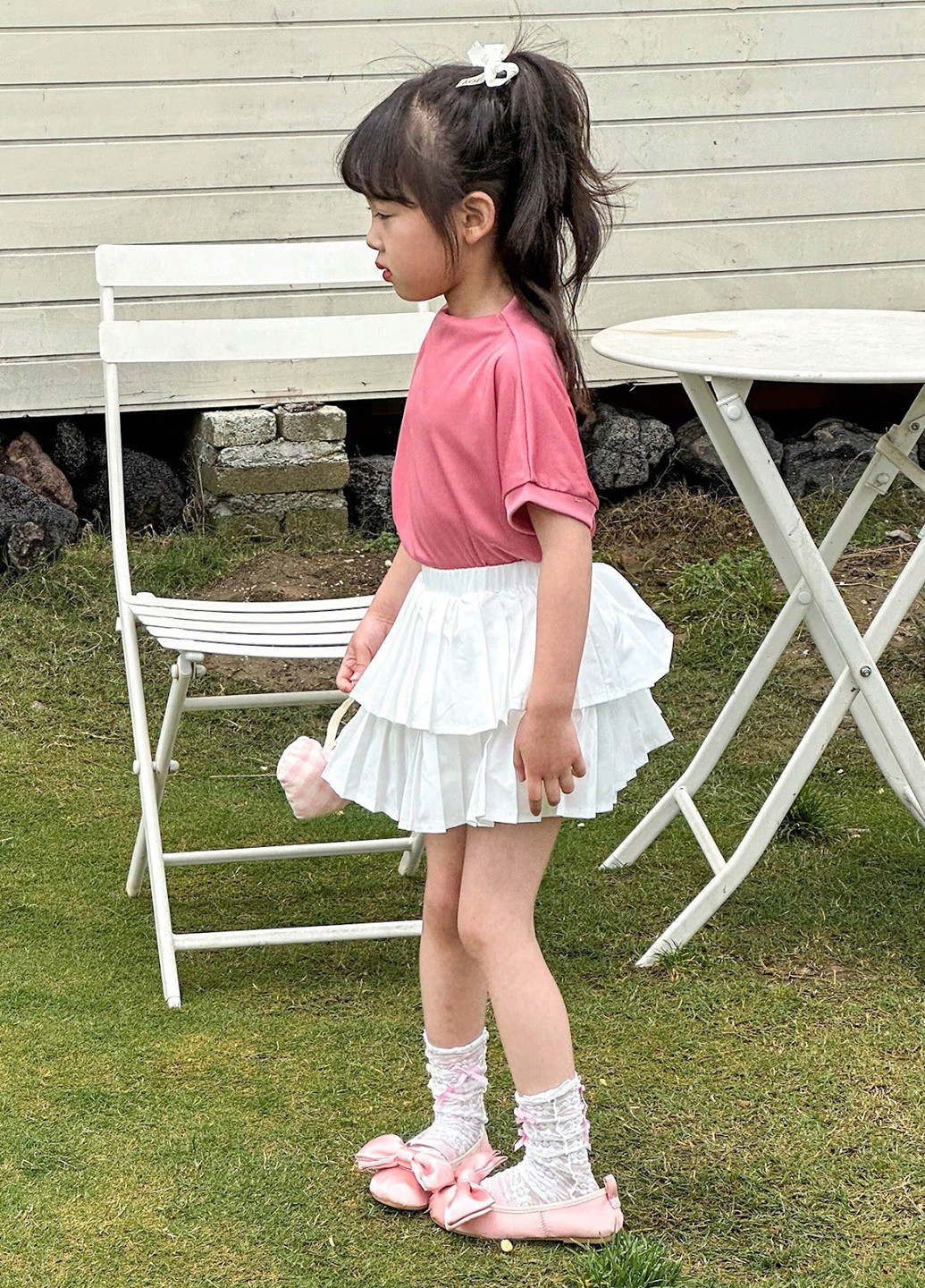 Комбінований літній костюм (футболка, спідниця) SHEIN