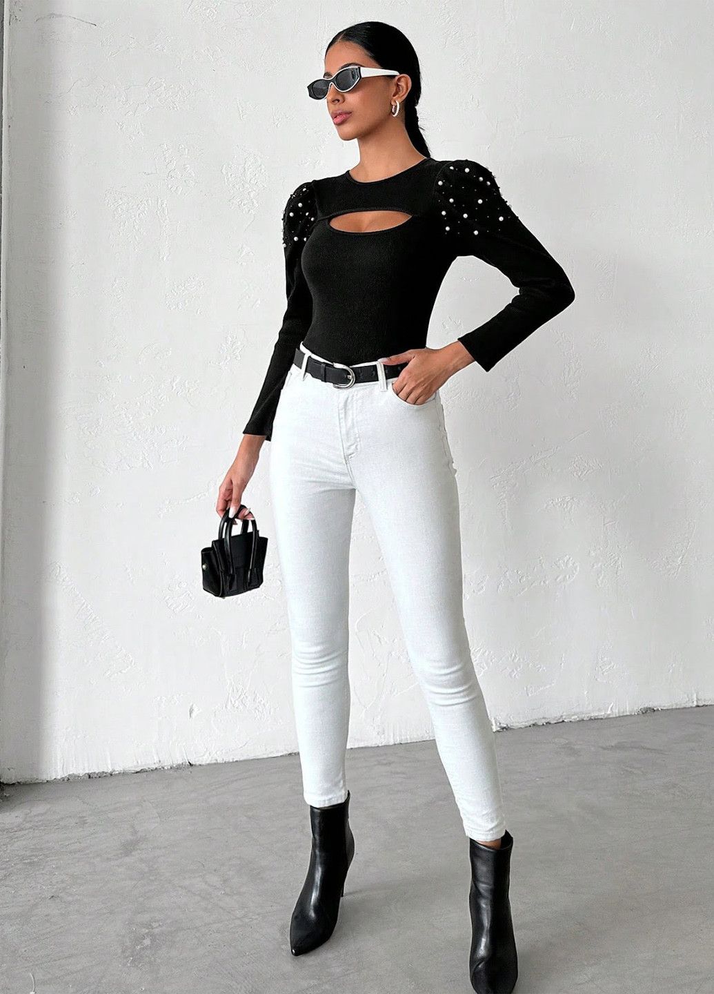 Чёрная блуза SHEIN