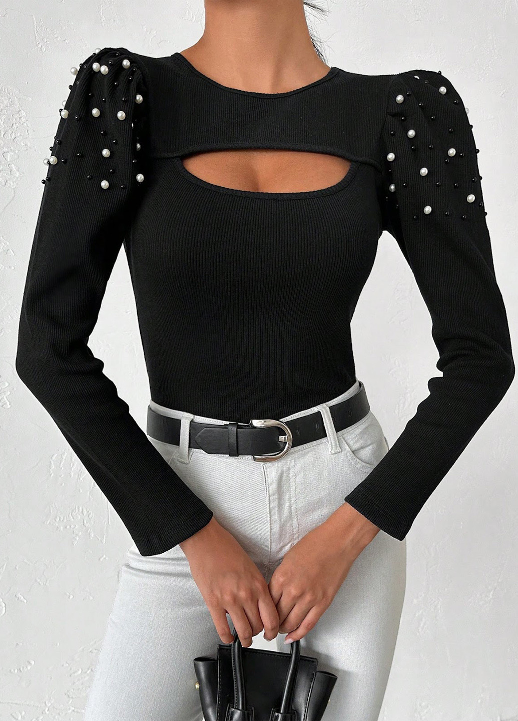 Чёрная блуза SHEIN