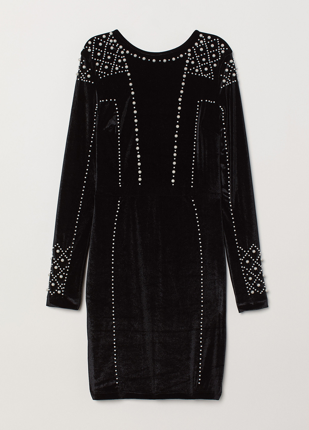 Черно-белое коктейльное платье футляр H&M однотонное