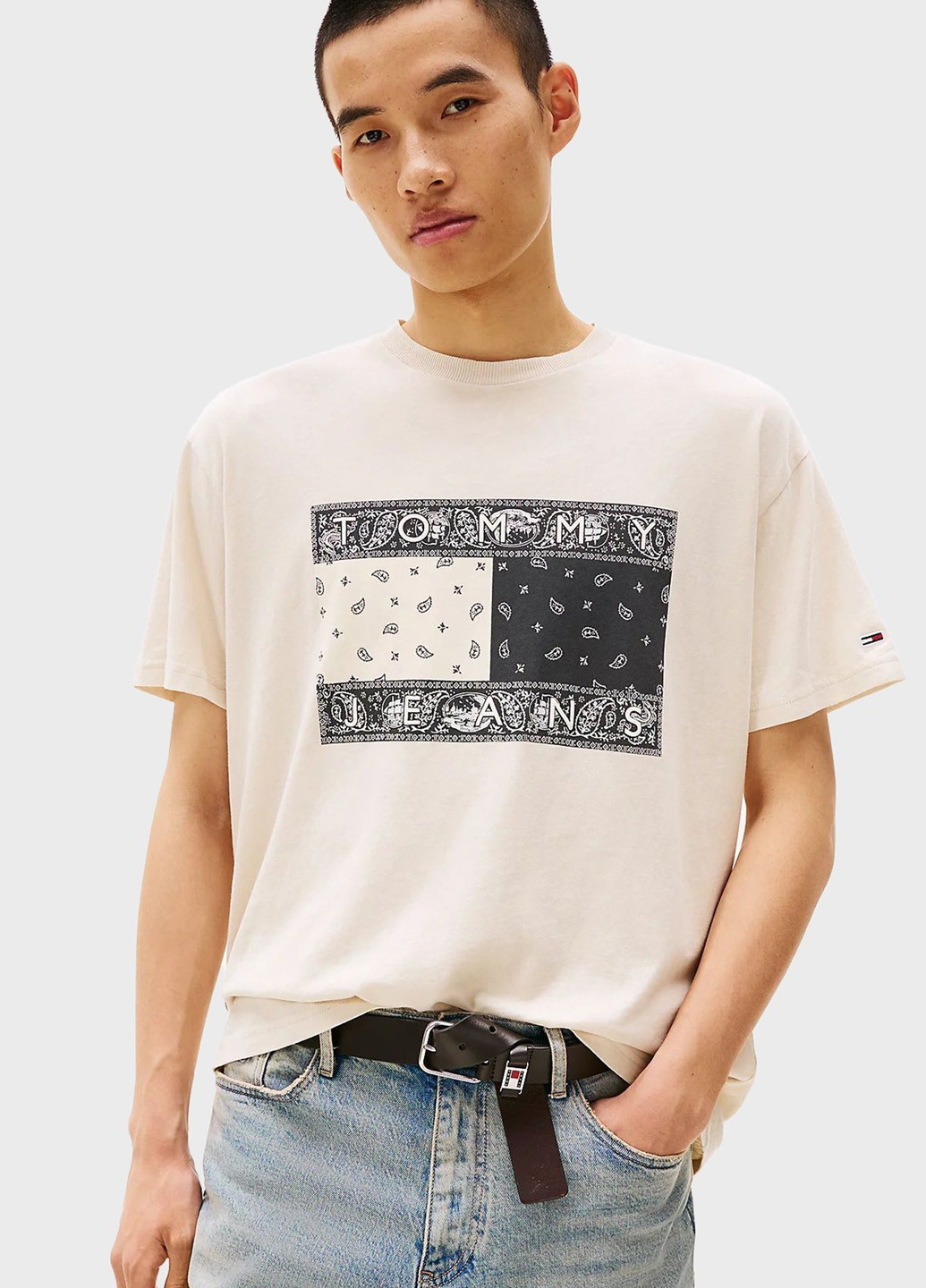 Світло-бежева футболка Tommy Jeans