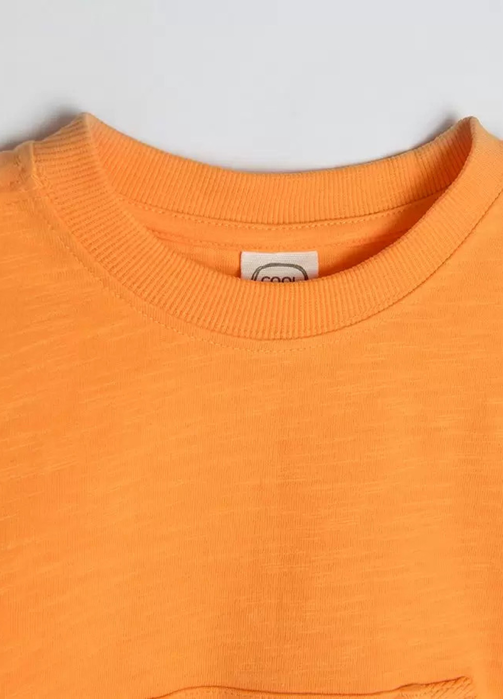 Cool Club свитшот однотонный светло-оранжевый кэжуал хлопок