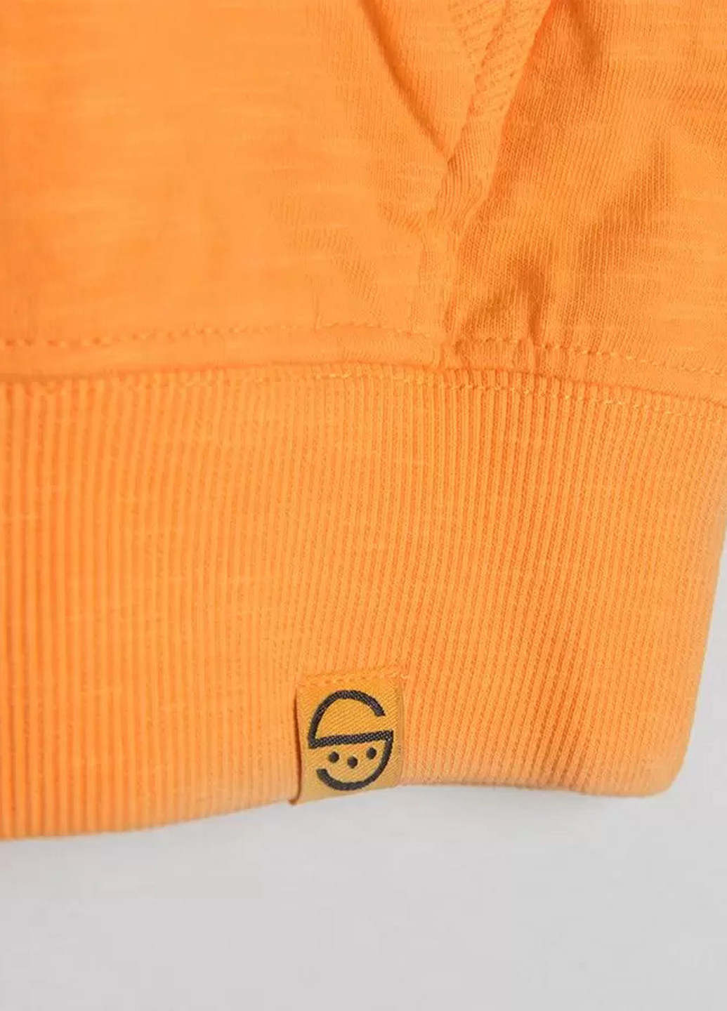 Cool Club свитшот однотонный светло-оранжевый кэжуал хлопок