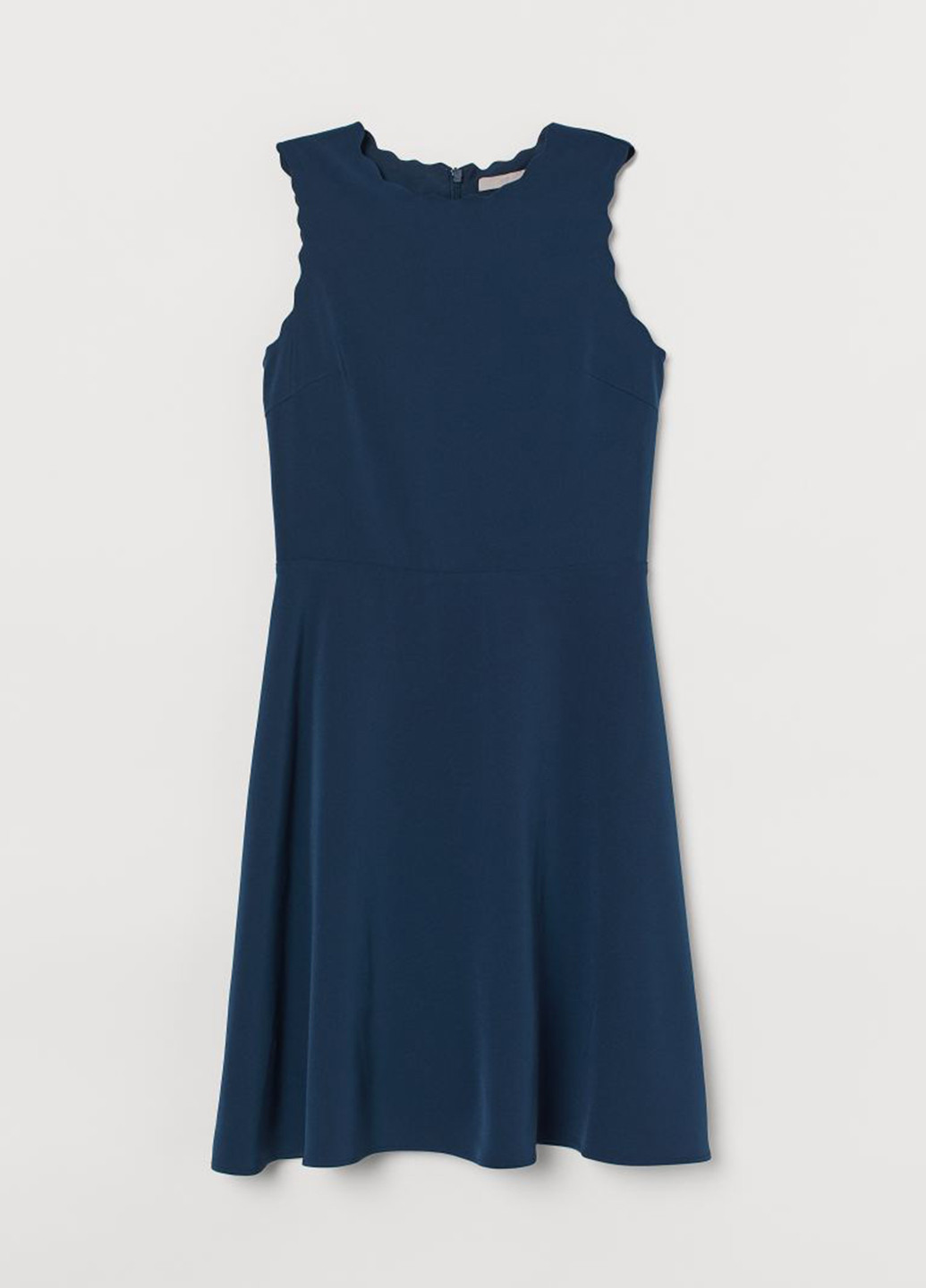 Темно-синя кежуал сукня, сукня кльош H&M однотонна