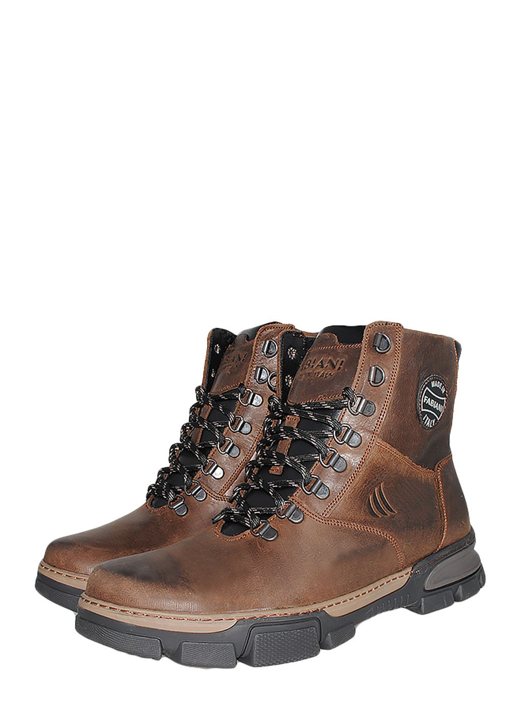 Коричневые зимние ботинки 147кор.кр коричневый Fabiani