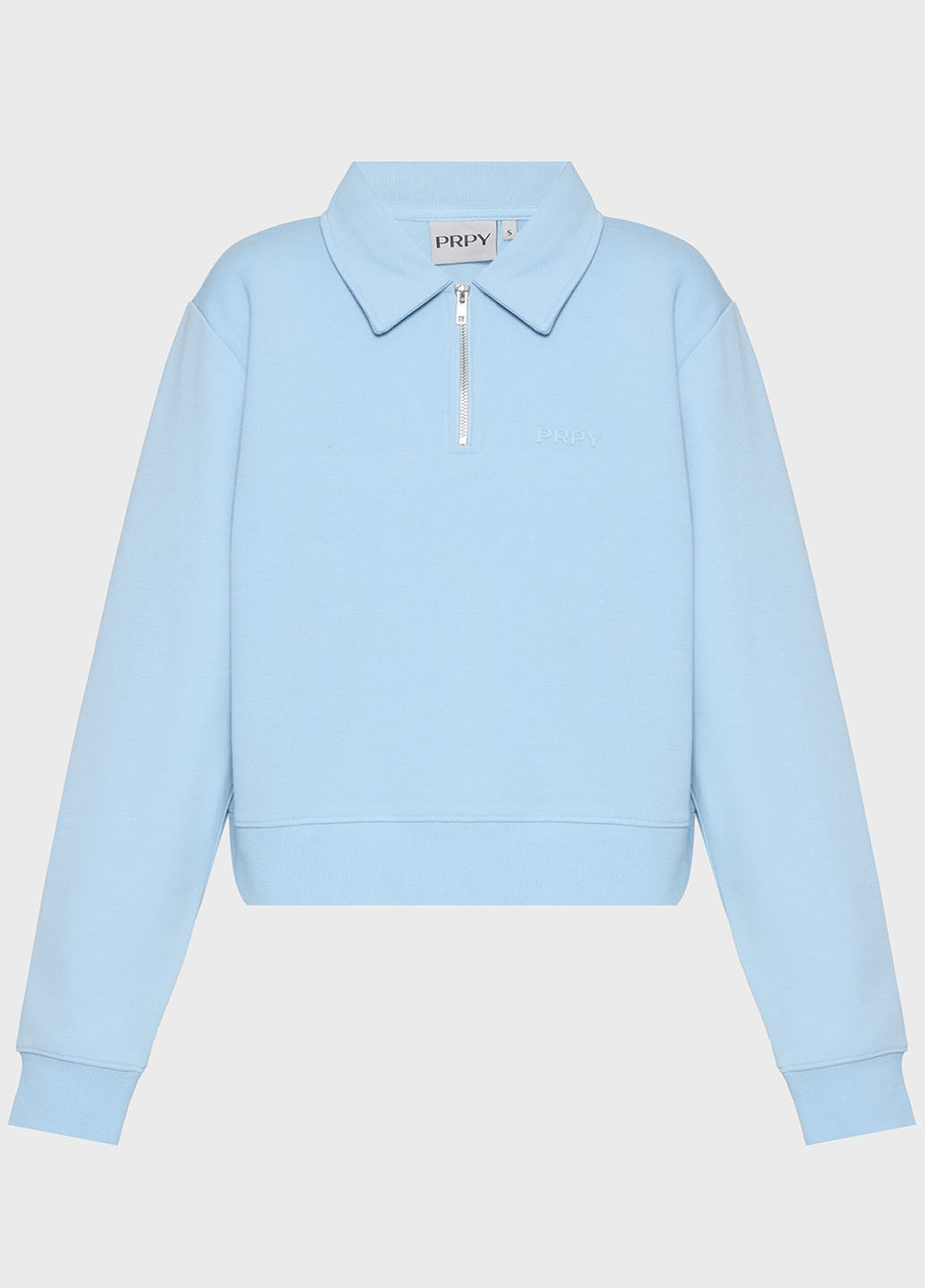Голубой женская футболка-поло PRPY однотонная