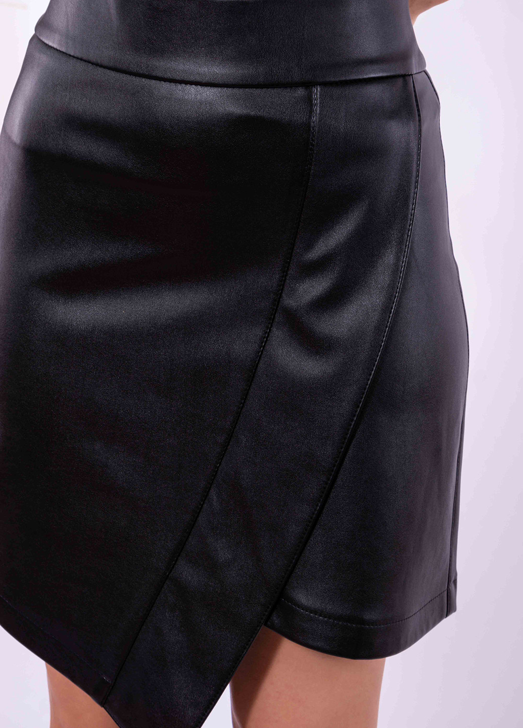 Черная кэжуал однотонная юбка Time of Style на запах