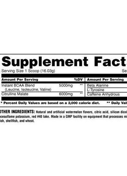 Animal Fury 480,9 g /30 servings/ Watermelon Universal Nutrition (256380119)