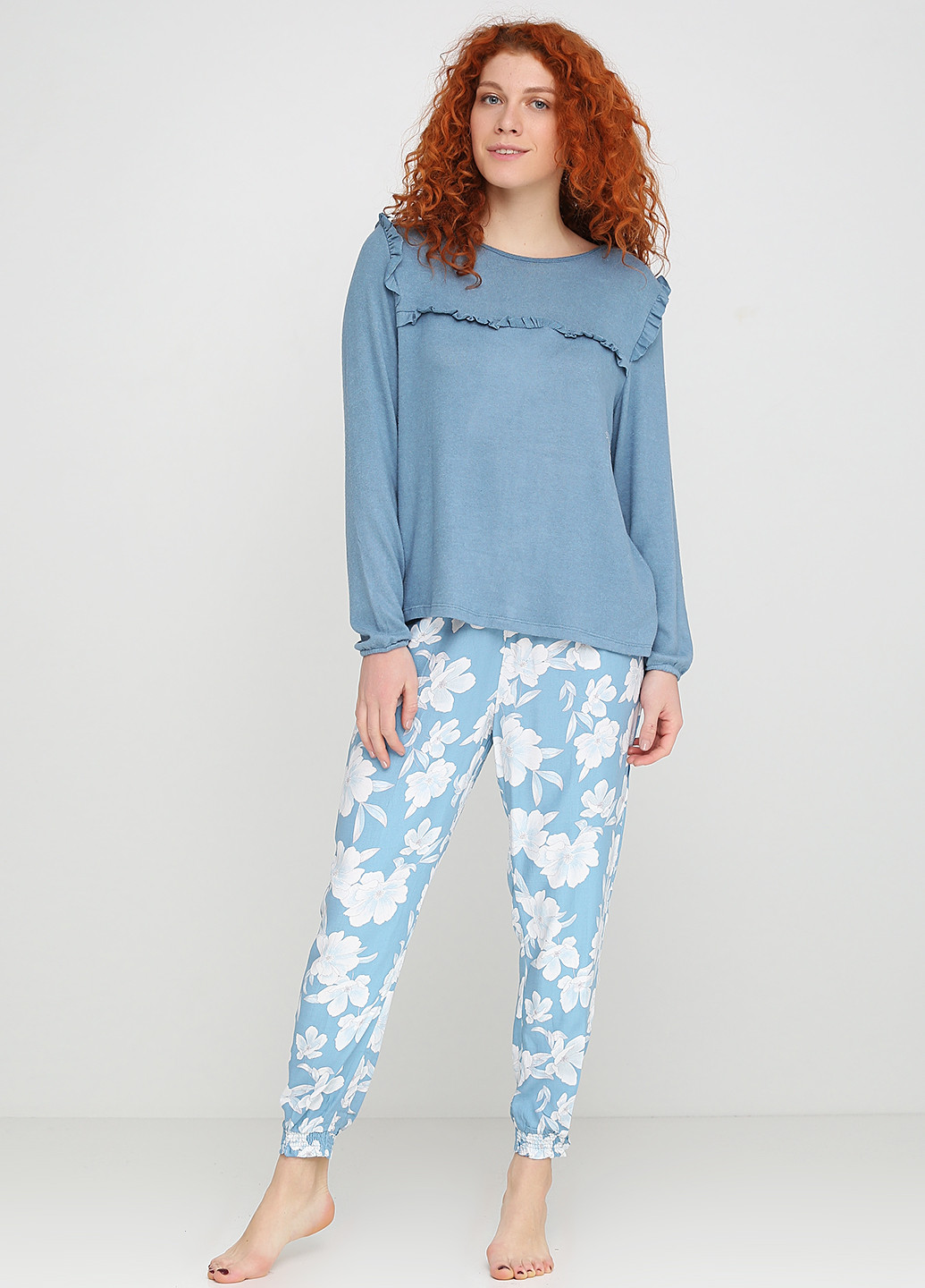 Серо-голубая всесезон пижама (джемпер, брюки) Women'secret