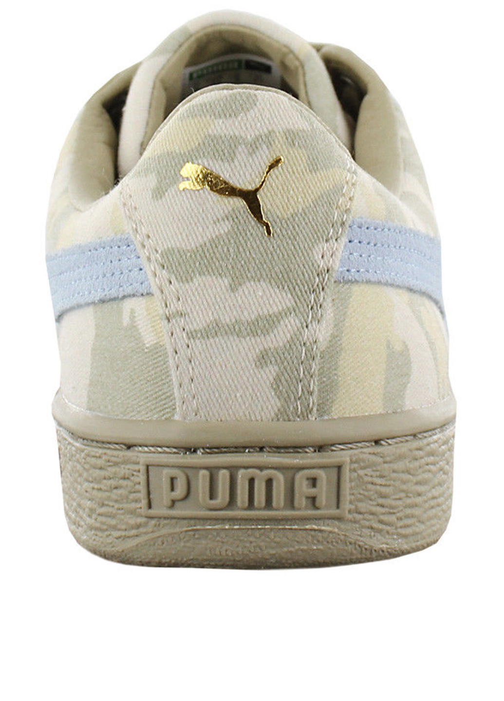 Оливковые всесезонные кроссовки Puma Basket Camo