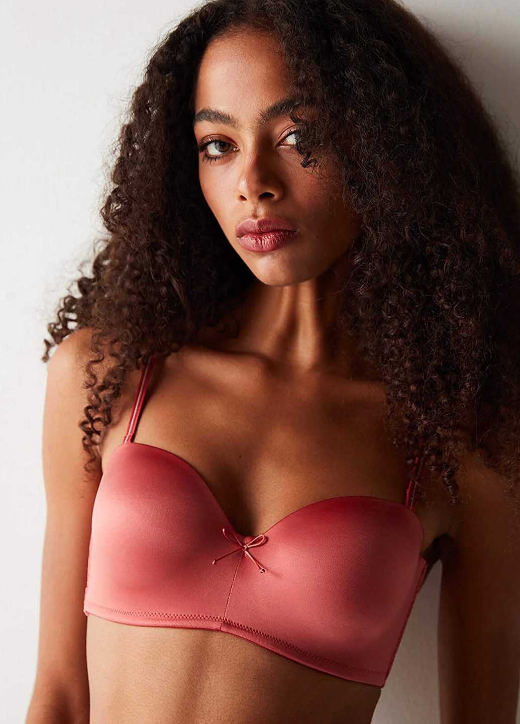 Рожево-коричневий балконет бюстгальтер Penti поліамід