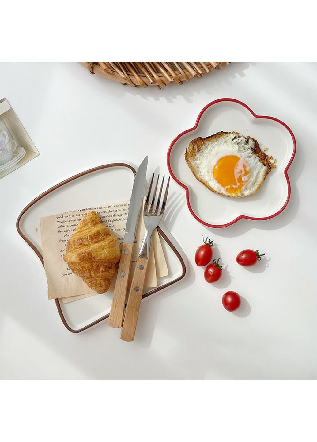 Тарелка керамическая 6735 17.5х16 см коричневая No Brand (253611915)