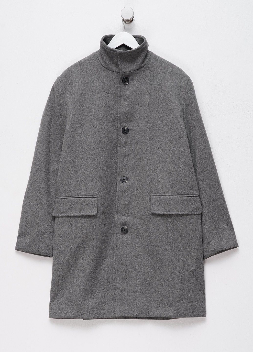 Серое демисезонное Пальто однобортное H&M