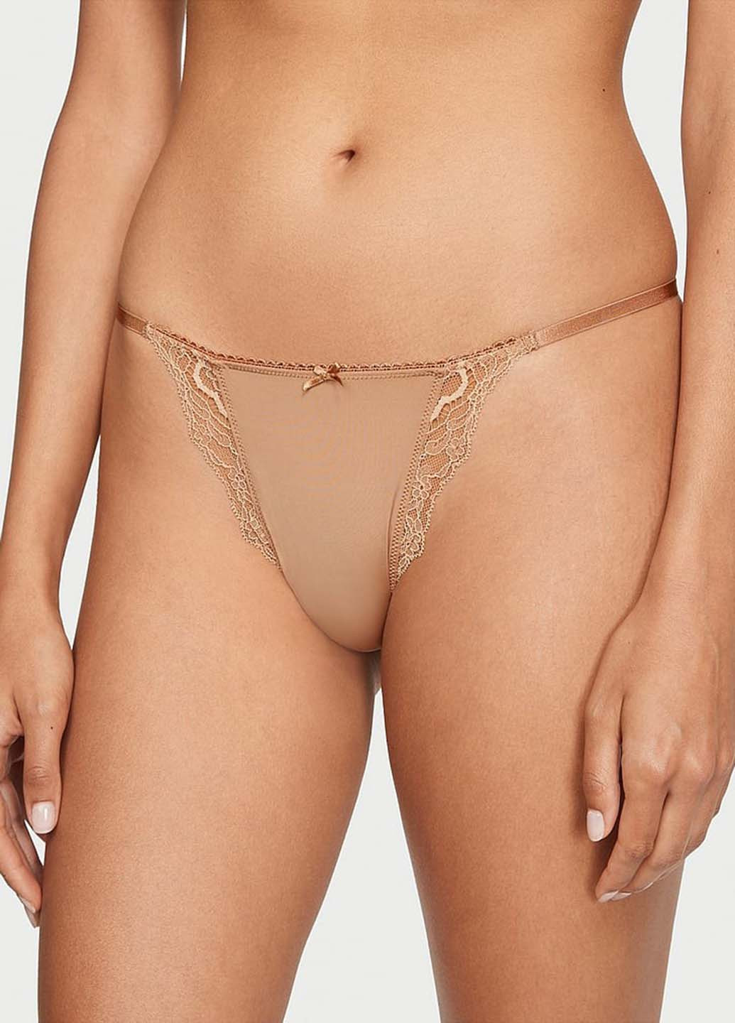 Бежевий демісезонний комплект (бюстгальтер, трусики) Victoria's Secret