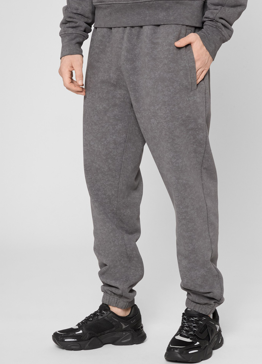Серые кэжуал демисезонные джоггеры брюки PRPY