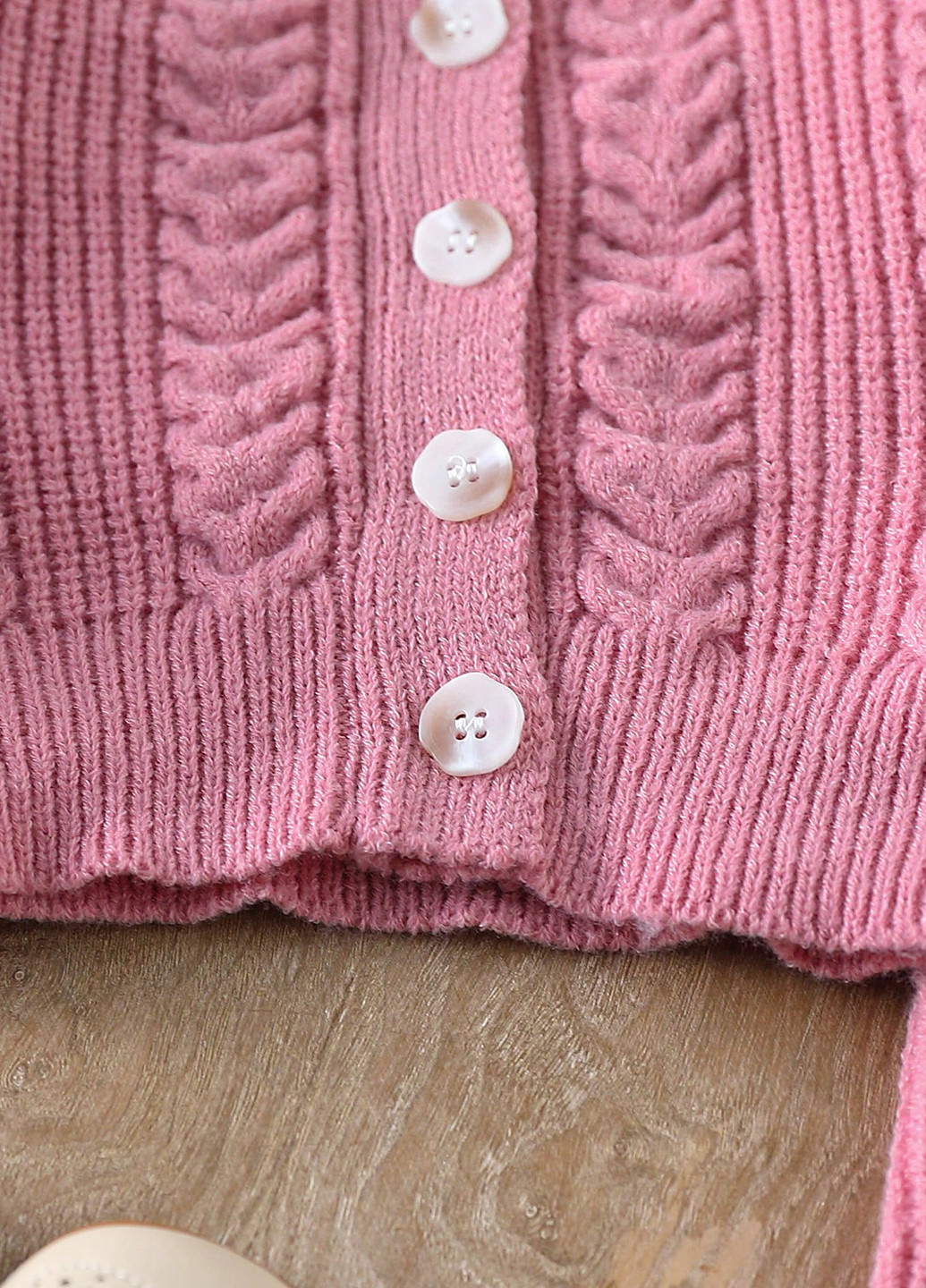 Рожевий демісезонний костюм (кардиган, штани) брючний SHEIN