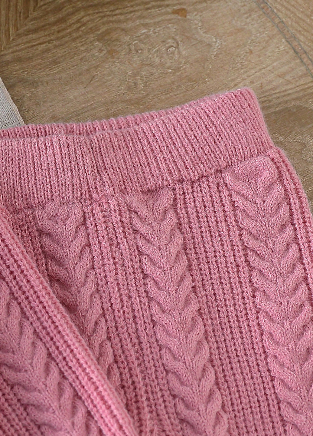 Рожевий демісезонний костюм (кардиган, штани) брючний SHEIN