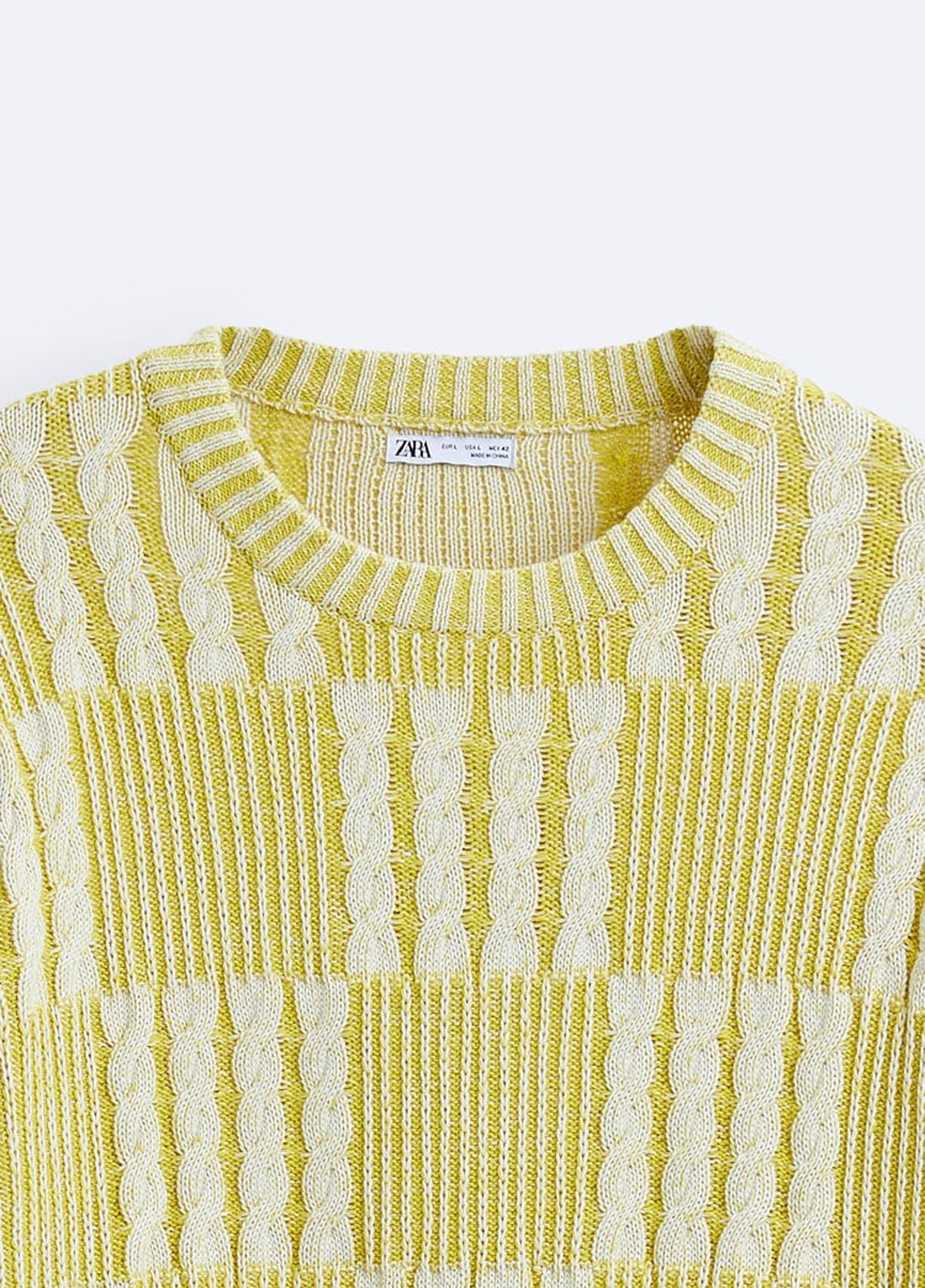 Желтый демисезонный свитер джемпер Zara