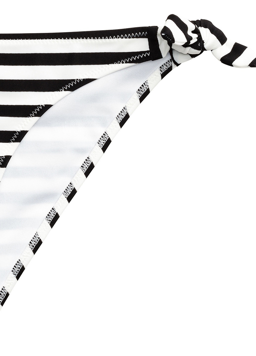 Черно-белые купальные трусики-плавки в полоску H&M