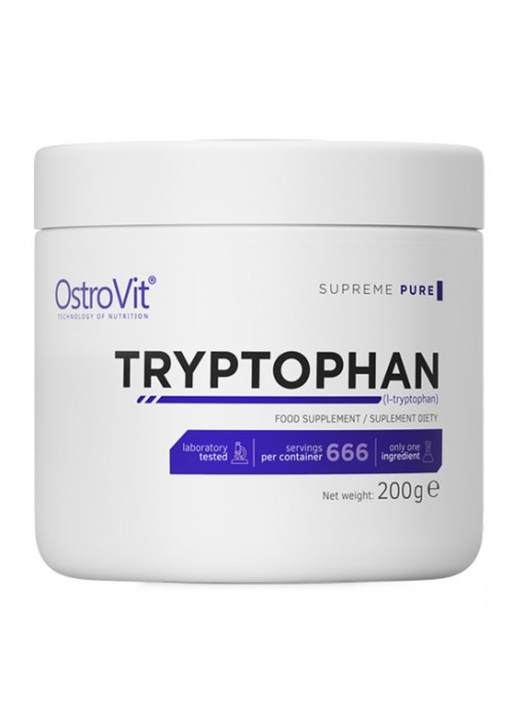 L-триптофан Supreme Tryptophan 200 грамм Ostrovit (255362943)