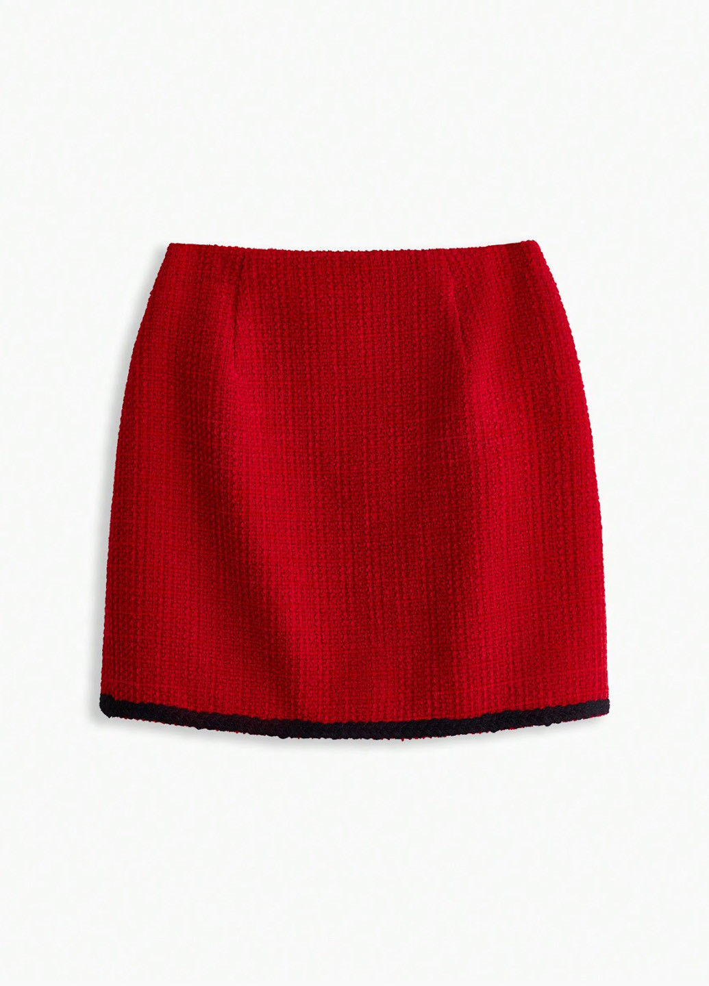 Красная кэжуал колор блок юбка SHEIN а-силуэта (трапеция)