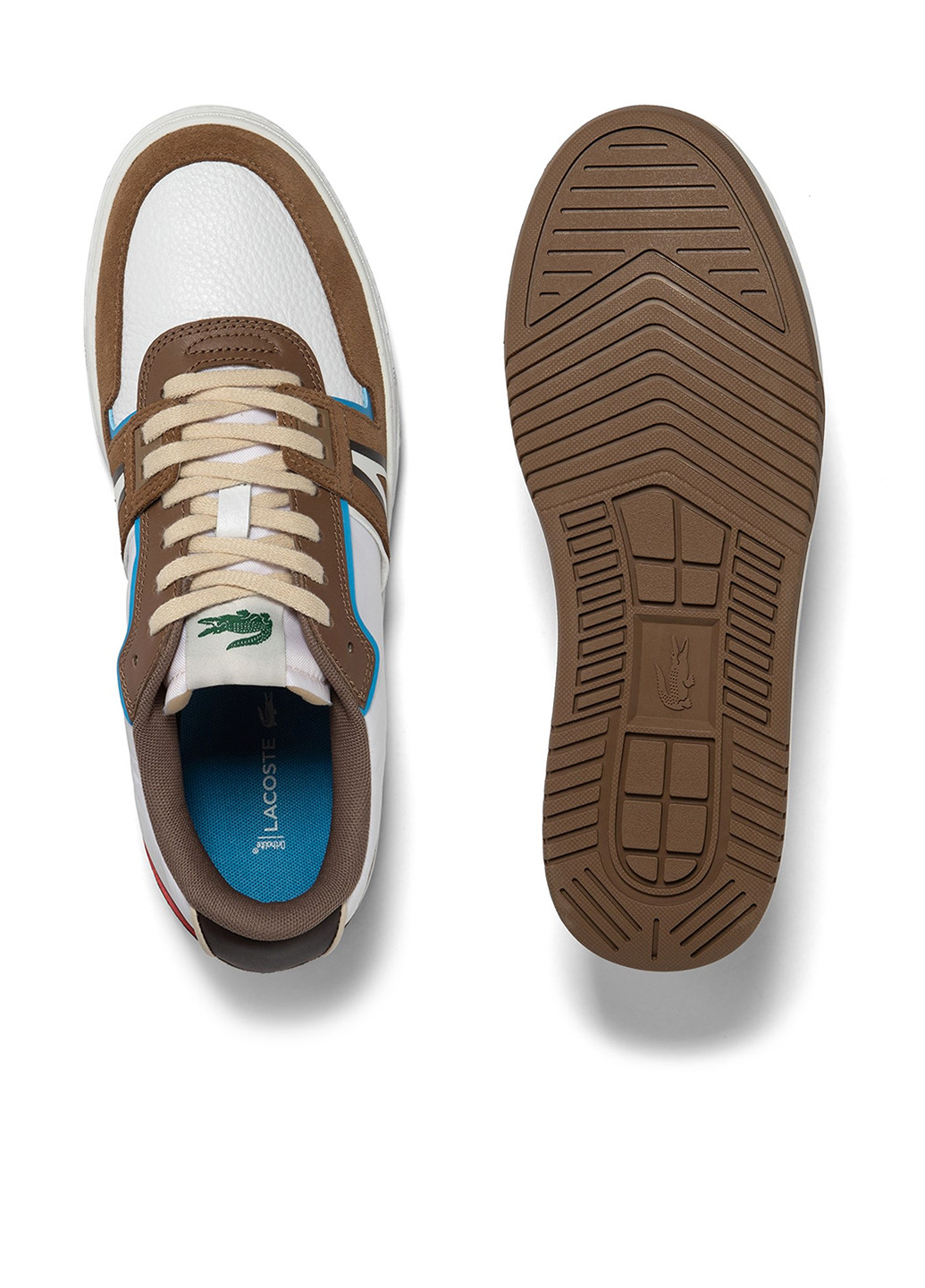 Белые демисезонные кроссовки Lacoste