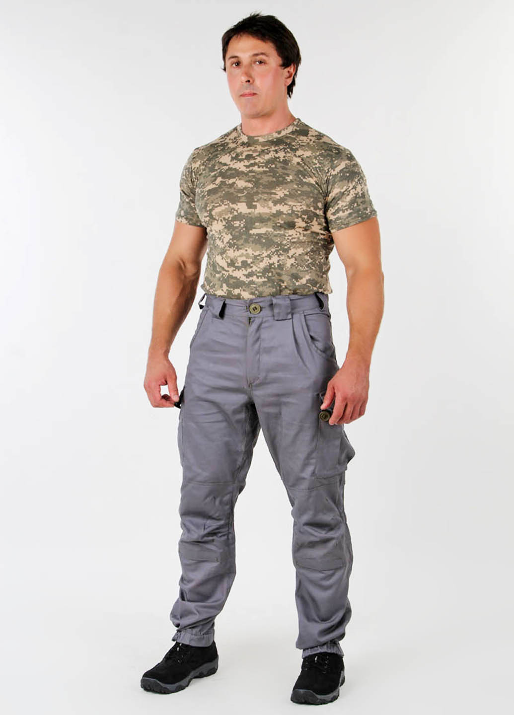 Серые кэжуал демисезонные брюки Nation Gear