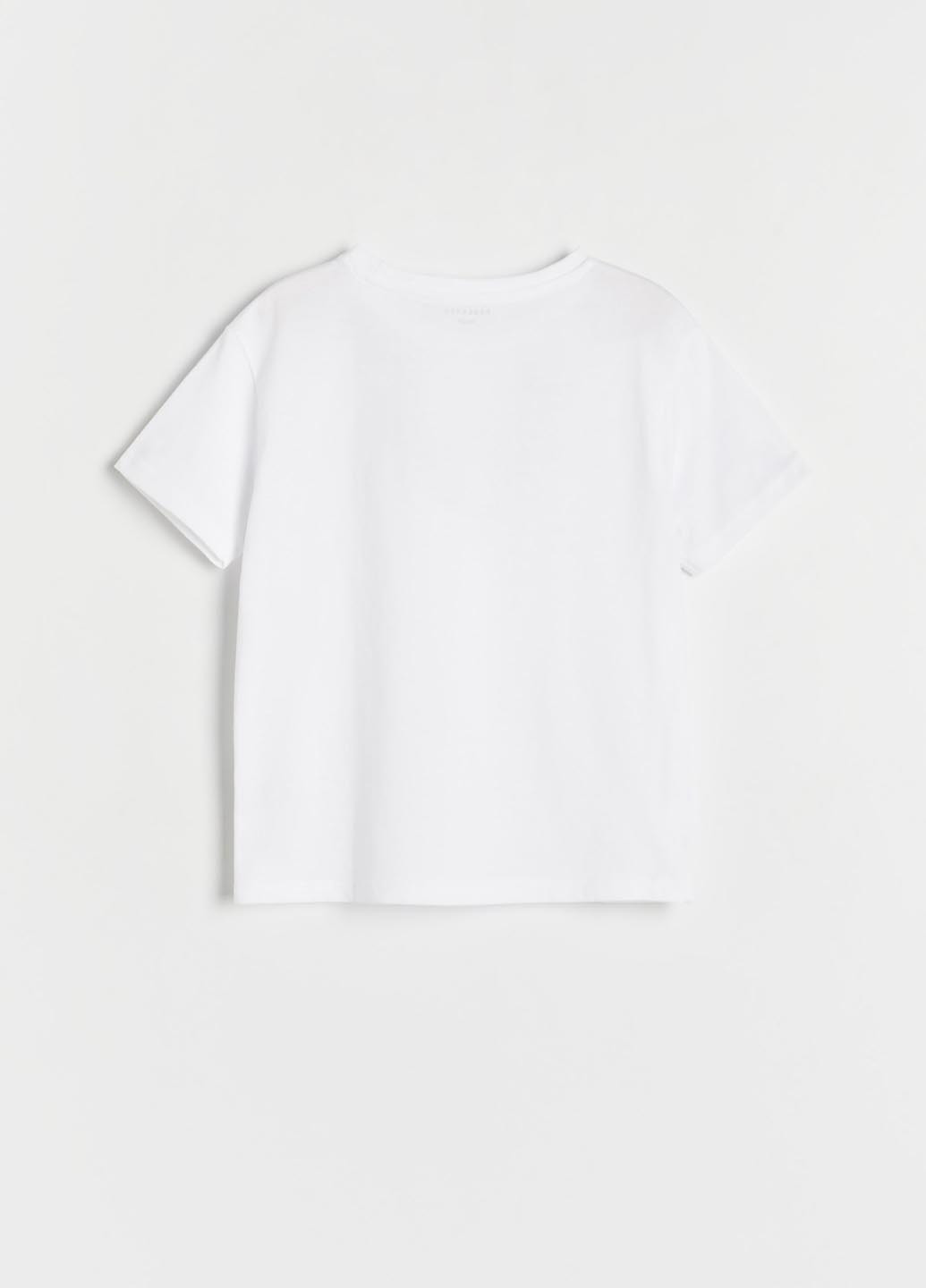 Белая летняя футболка Reserved
