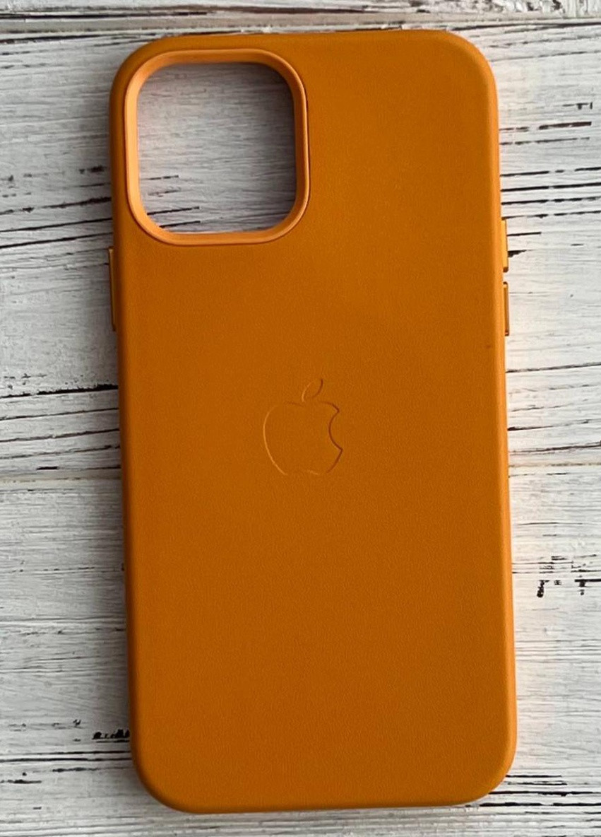 Шкіряний Чохол Накладка Leather Case (AA) with MagSafe Для IPhone 11 Orange No Brand (254091390)