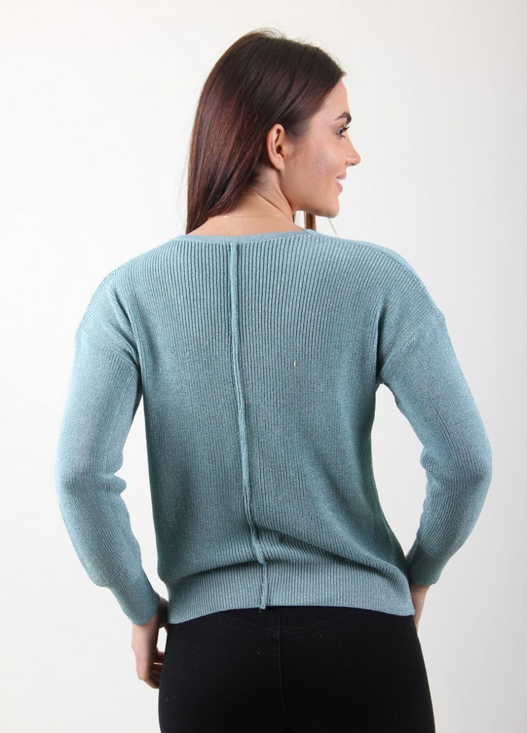 Бірюзовий демісезонний пуловер пуловер LadiesFashion