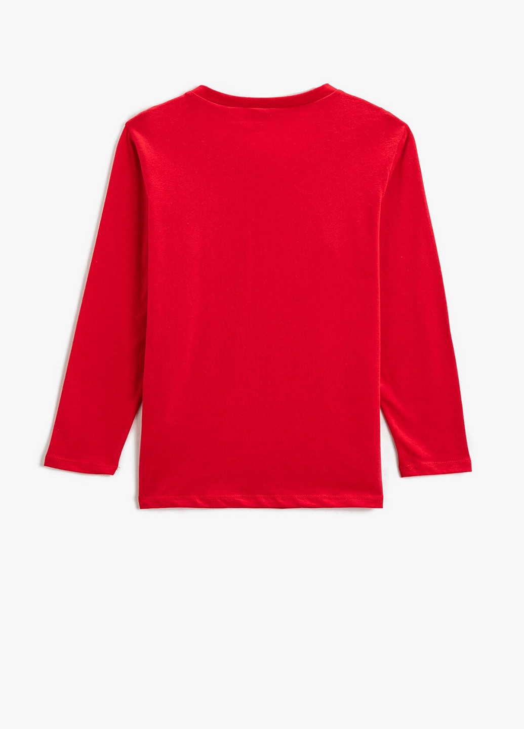 Красный демисезонный кэжуал лонгслив KOTON с рисунком