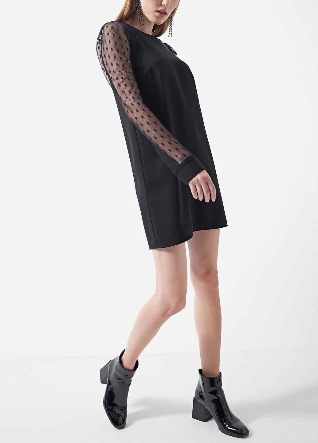 Чорна кежуал сукня а-силует Stradivarius однотонна