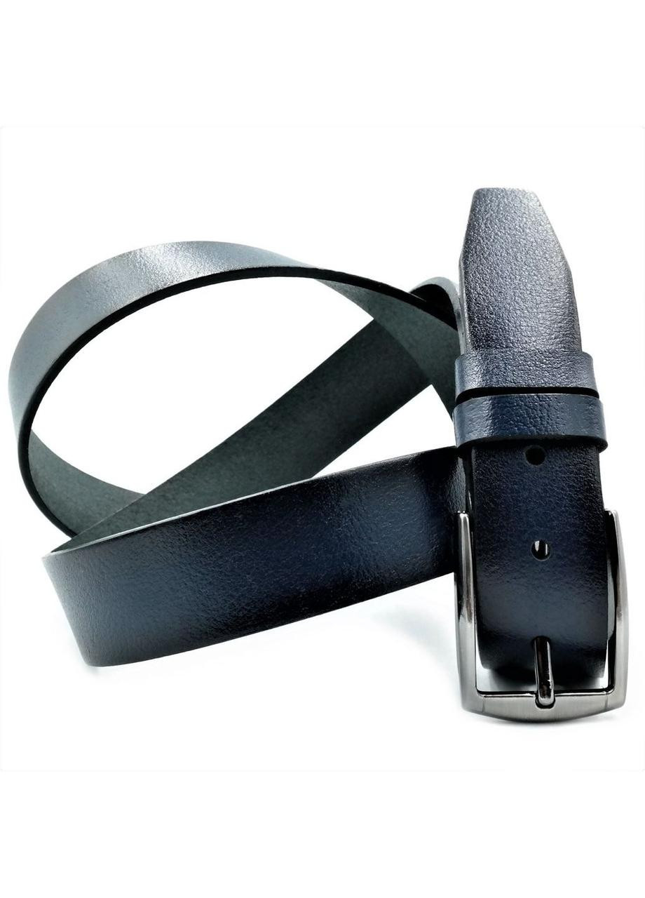 Ремень мужской кожаный 110-125х3,5 см Темно-синий Weatro (253181181)