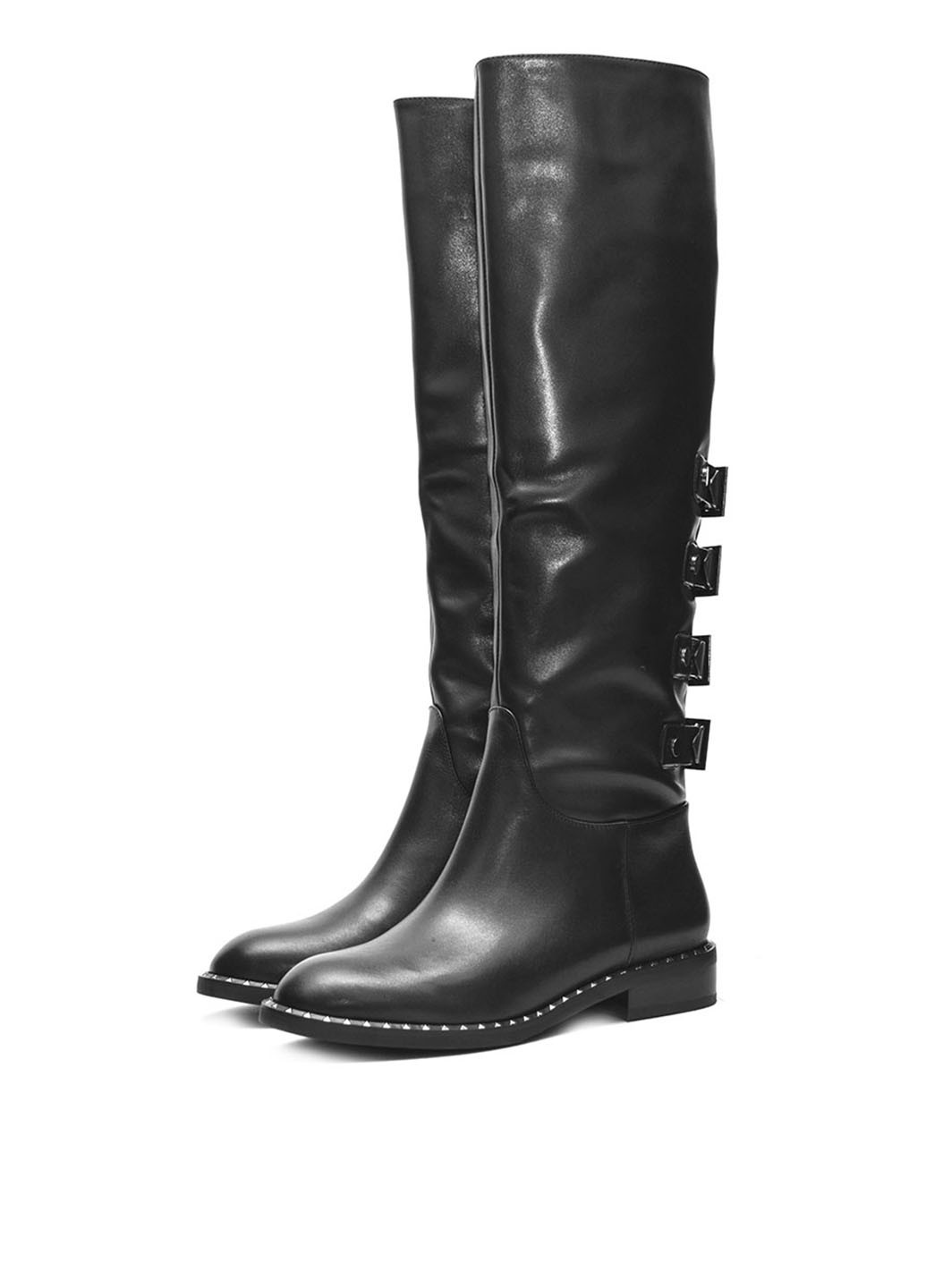 Осенние сапоги ботфорты Wit Mooni с пряжкой